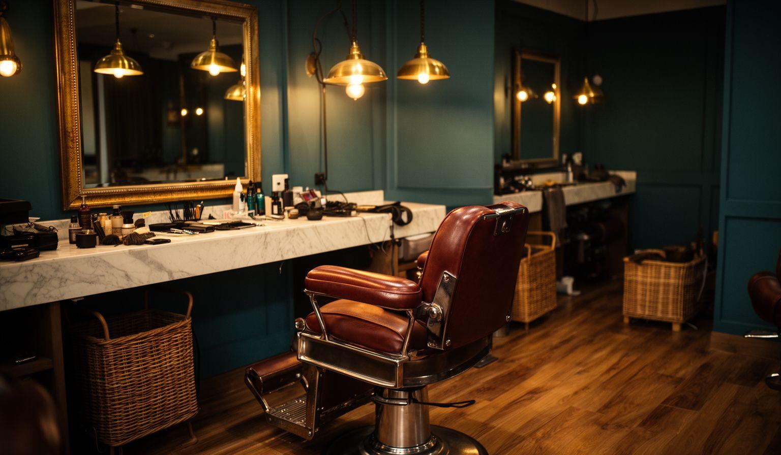 Inside the Quorabit Avenue K flagship - warm pendant lighting, leather chairs and marble counters